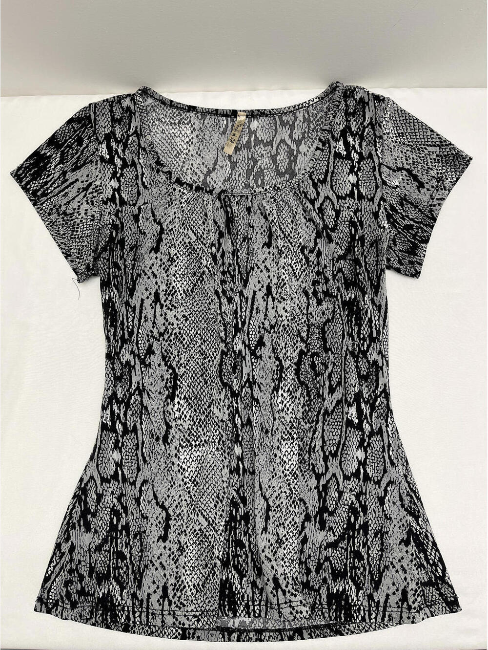 Vintage "Fresh Of LA" Animal Print Loose Top USA Made Sz M Indiesleaze Y2K